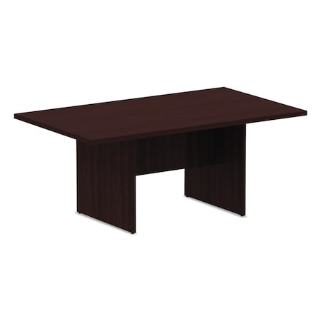Alera Rectangle Conference Table, 70.78" W, 41.38" L, 29.5" H, Mahogany Top, Woodgrain Laminate ALEVA717242MY